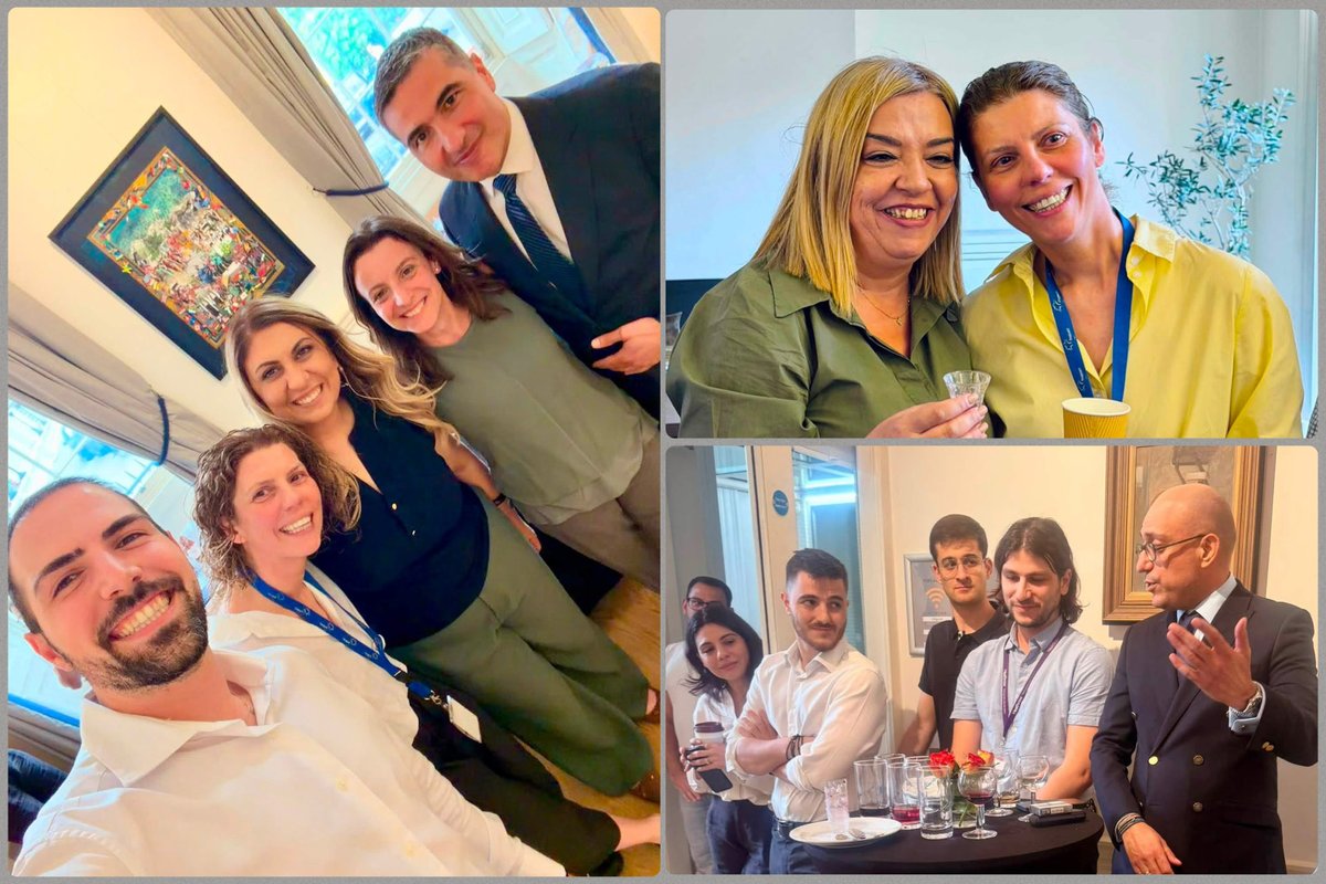 CyprusInUK's tweet photo. ✨ We bid farewell to Deputy HC @SpyrosMiltiades, Political Counsellor @MeliviaD, Protocol Officer Maria Kaoulla &amp; Maritime Counsellor @ac_riana as they conclude their postings in London. Thank you for your dedicated service. We wish you every success in your future endeavours 🎯 https://t.co/h1nW008Rxh