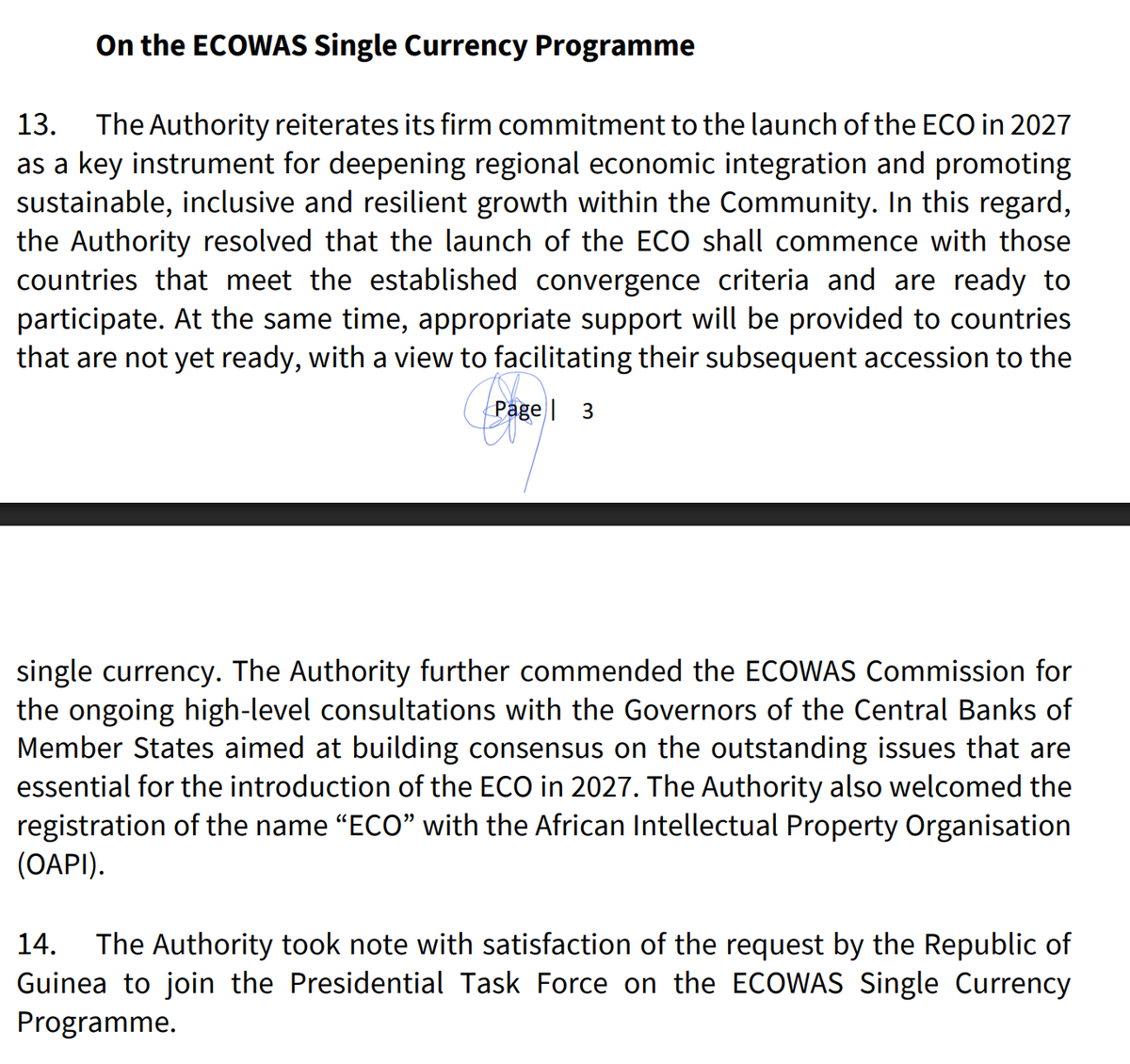 markessien's tweet photo. Ecowas countries have once against announced that they are pushing for the currency to go live in 2027 https://t.co/95DnEbB32Z