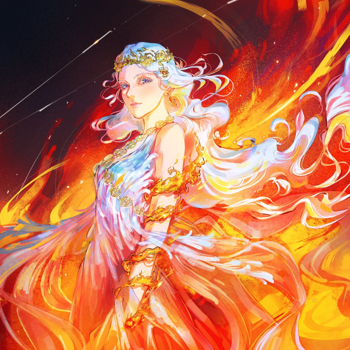 itshelenwhat's tweet photo. #danyweek2026 ✦ day 3 ✦

“the fire is mine. i am daenerys stormborn, daughter of dragons, bride of dragons, mother of dragons, don’t you see?”

bride of fire daenerys, comm done by Minh Minh 🤍 https://t.co/iQ6yIVfy8H