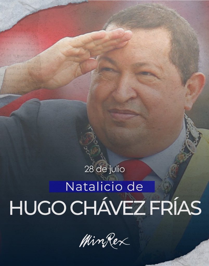 CubaMINREX's tweet photo. Recordamos al Comandante Hugo Rafael Chávez Frías en el 72 aniversario de su natalicio. 

Su legado de compromiso con la soberanía, la justicia social y la unidad de Nuestra América continúa inspirando la lucha por las causas justas en #Venezuela 🇻🇪 y el mundo. https://t.co/3CAo3nJya6