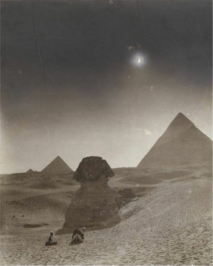 wakenminds's tweet photo. Solar Eclipse, Egypt in 1905. https://t.co/IaCksEkusv