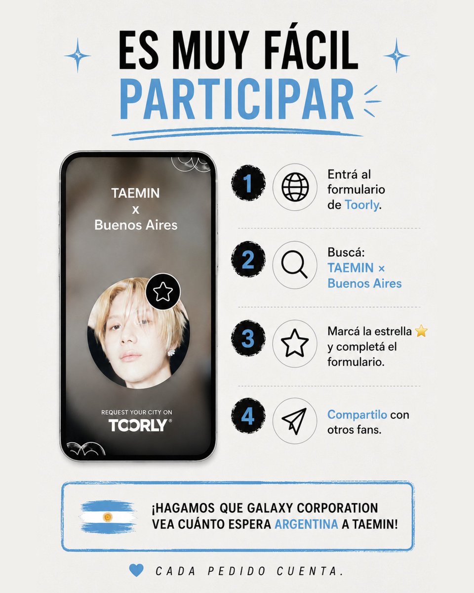 xSHINinsp's tweet photo. ¿Cómo ayudar a que #TAEMIN llegue con su tour a la Argentina?🇦🇷

Opción 1: Comentar en Twitter e Instagram pidiendo que venga a la Argentina y dar LIKE a todos los comentarios que digan lo mismo

Opción 2: Sumar su firma en TOORLY. Sigan este link https://t.co/ofv3nc1oFc https://t.co/fK82cSpawG