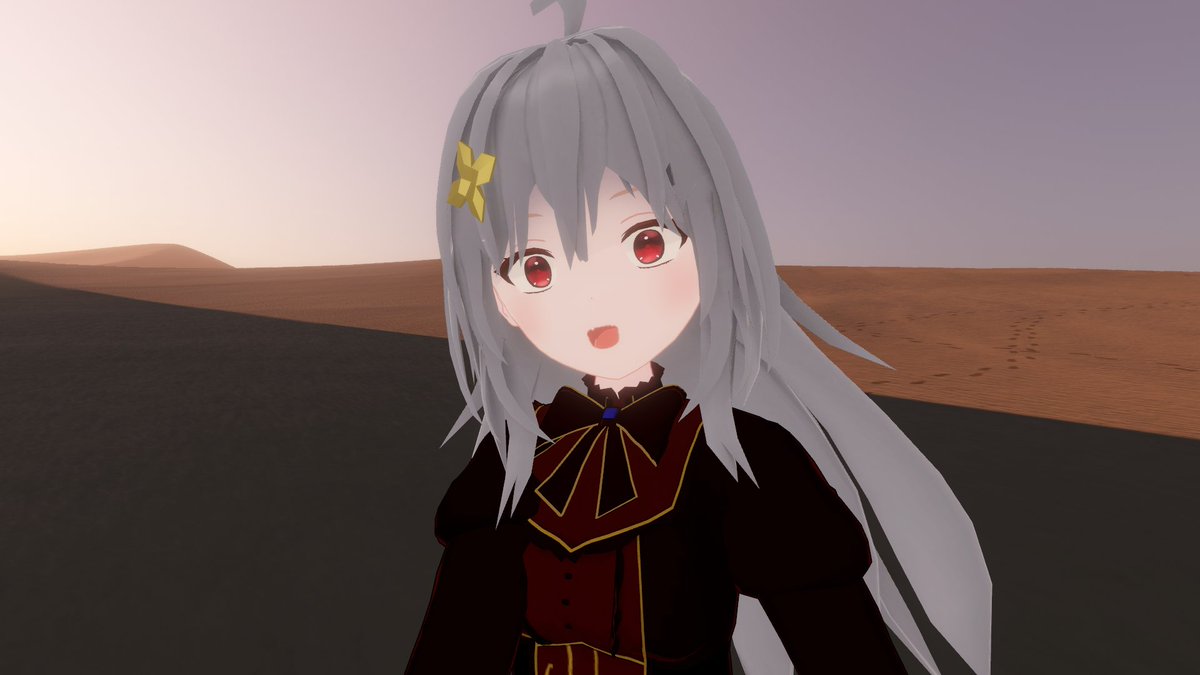 Lerte_VRC's tweet photo. 砂漠で遭難するレーテちゃん
表情豊かにしたい https://t.co/mFn3gtv9rF