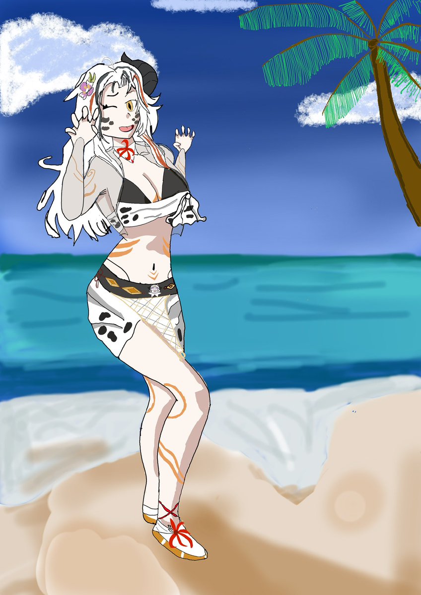 Stone__vt's tweet photo. Petite illu pour fêter la nouvelle tenue de @AshySlashii . Ps la tenue est incroyable. https://t.co/a8gI6xgHZT