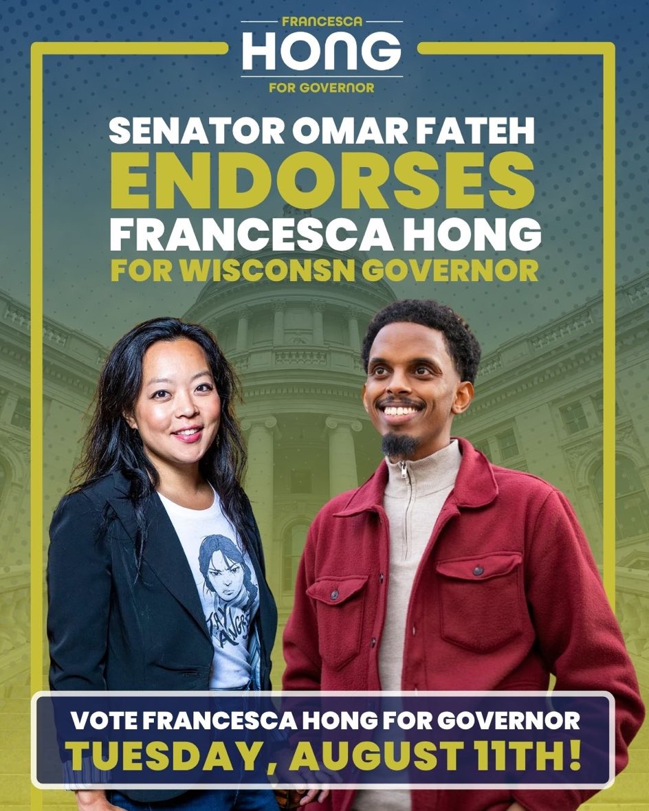 RedWisco26's tweet photo. You will be ruled by a Marxist bipolar 37 year old woman and a Somali refugee that want to devour and destroy your culture if @TomTiffanyWI doesn’t win.. https://t.co/pN2AcqtE7Z
