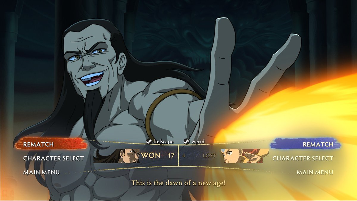 kelscape's tweet photo. ozai is the greatest fighting game character ever made https://t.co/VLOVgHW5Ye