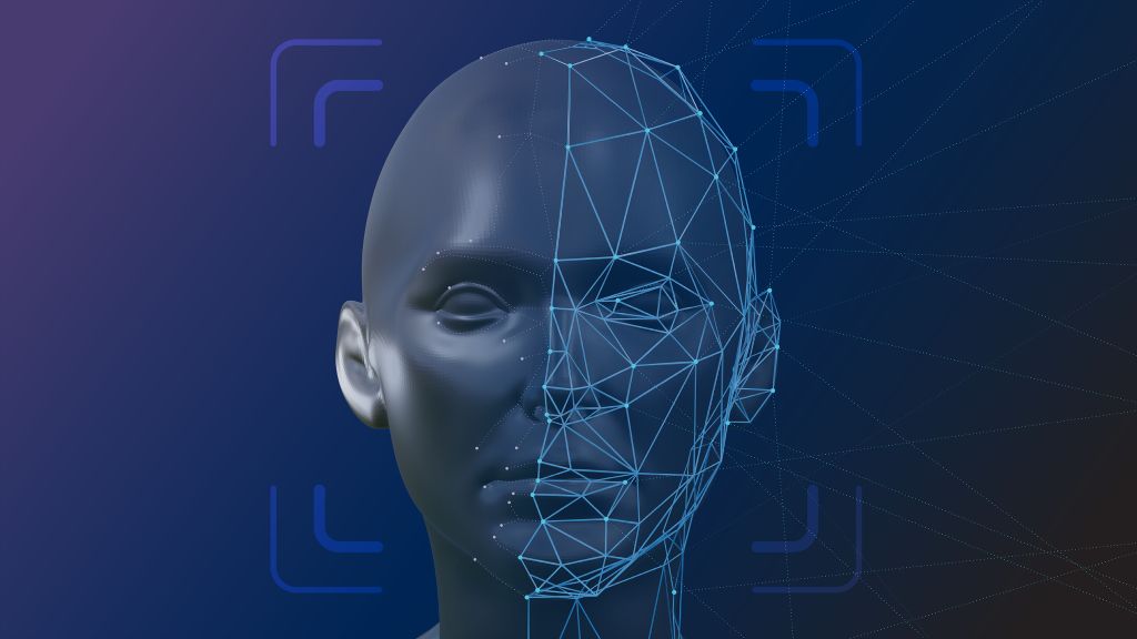 A graphic of a human head with half of it covered in lines connecting to dots.