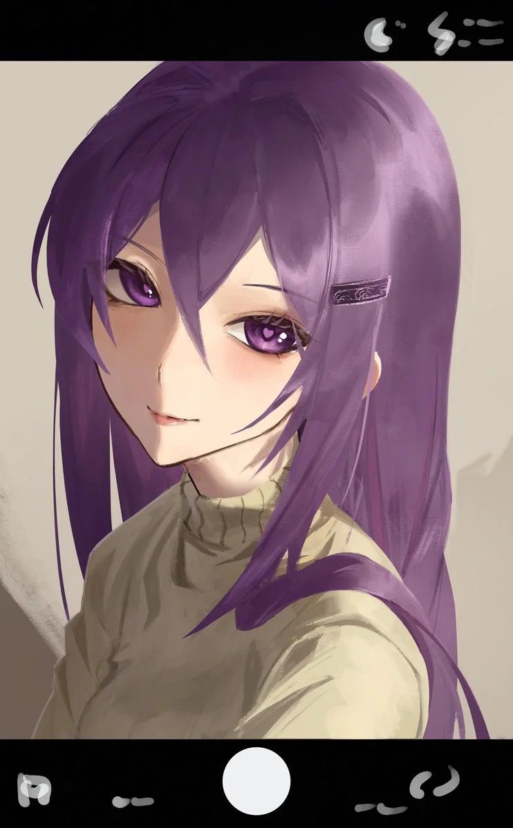 MomazosYuri's tweet photo. se que para algunos es una simple mirada,para otro es la mirada que te da razones de abrir el juego 

 #DokiDokiLiteratureClub  #YuriDDLC

Crédito a quien corresponda 
vyva (pixev) https://t.co/O6dQHutKpp
