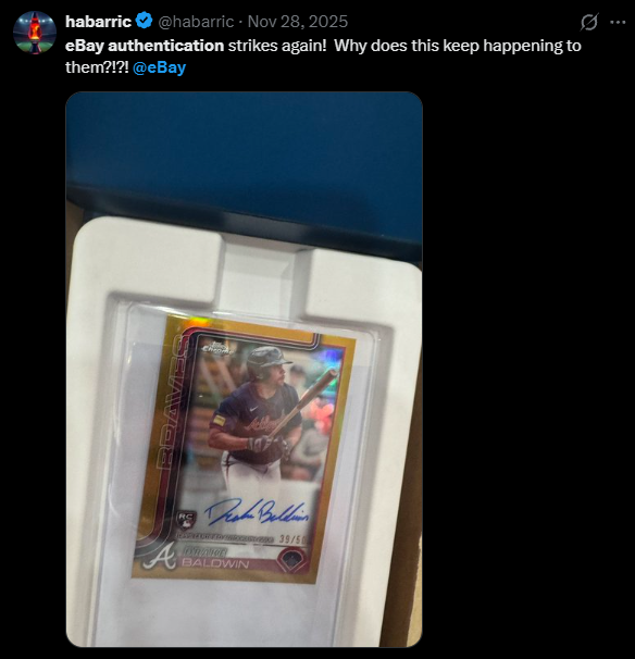 HobbyImprove's tweet photo. Day 1: @eBay This is a long know issues with @eBay  Authentication, returning cards with damage due to the way they package the cards. This is the easy fix with the use of painters tape, a penny sleeve and a card saver. Please fix this broken process. https://t.co/meDqQFOMxu