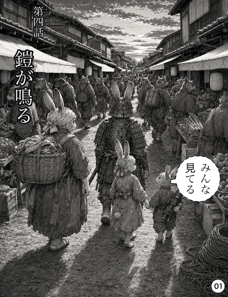 usamu500's tweet photo. #兎サムライ 第4話「鎧が鳴る」（1/16）
#潤日 #外国人問題 #創作漫画 #連載中
続きはリプ欄へ↓ https://t.co/40yZKmldXc