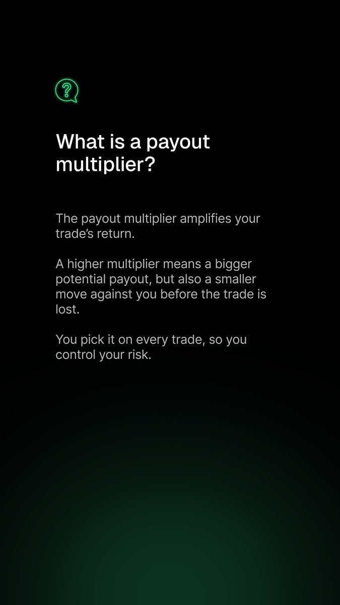 trytrenchio's tweet photo. https://t.co/ynSvm01js7 is a fast, high-risk trading app for stocks, crypto and commodities.

You pick if a price will go up or down, choose your stake, and set your payout multiplier.

Learn more below ⬇️ https://t.co/wS6e37mfuN