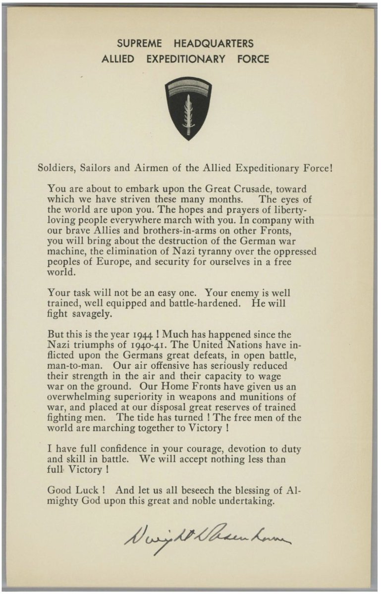 darrenrovell's tweet photo. We have never seen what we have seen in the last three months in collectibles and memorabilia…across the board. 

A signed Eisenhower D-Day orders letter sold in May for $7,000.

This morning? One sold for $20,000 at @UAarchives. https://t.co/RBDqPxcqxA