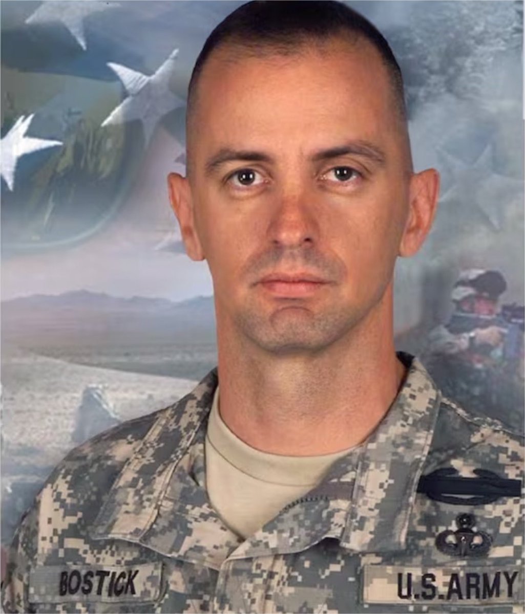 MilitaryCooI's tweet photo. Major Tom Bostick, was KIA in 2007 as a troop commander based at Combat Outpost Keating. Bostick gave his life by repeatedly exposing himself to enemy fire so that his soldiers could move to safety, and ultimately defeat a numerically superior force. 

For his valor, he was awarded the Distinguished Service Cross. He rests in peace at Arlington National Cemetery.