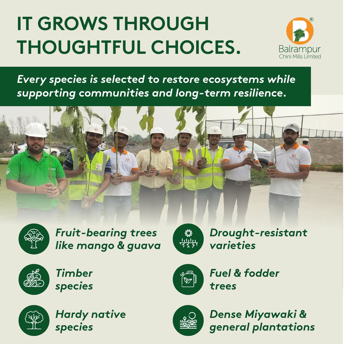 BCMLofficial's tweet photo. This World Nature Conservation Day, we celebrate the collective impact of thoughtful actions that help ecosystems thrive: from restoring biodiversity and conserving water, to reducing emissions and using resources responsibly.
Because conserving Nature isn't just about protecting the environment today, it's about creating a more resilient tomorrow for generations to come.

To know more, read: https://t.co/tcCR1BC7qb

#WorldNatureConservationDay #Sustainability #ClimateAction #WaterConservation #Biodiversity #ESG #ResponsibleGrowth #BalrampurChiniMills #GrowingWithPurpose