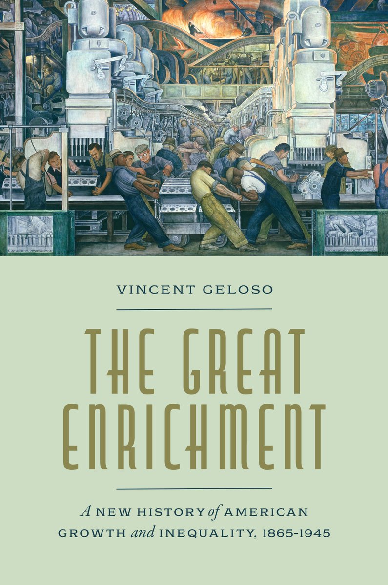 VincentGeloso's tweet photo. I am hyped up right now. This just dropped in my email. 

This is the perfect imagery of the point of the book: America from 1870 to 1945 was a land of fast economic growth. It was a land of fast egalitarian growth in that the bottom 90% saw increases in living standards that rivaled and maybe exceeded those of the top 1%.  

America, from 1870 to 1945, experienced the world's first egalitarian enrichment.