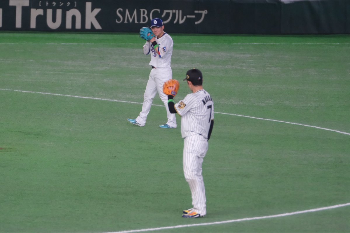 mnm_cd's tweet photo. 中野くんとの二遊間
463✌️

#村松開人 選手
2026.7.28 東京ドーム https://t.co/pqcn3cMbcS
