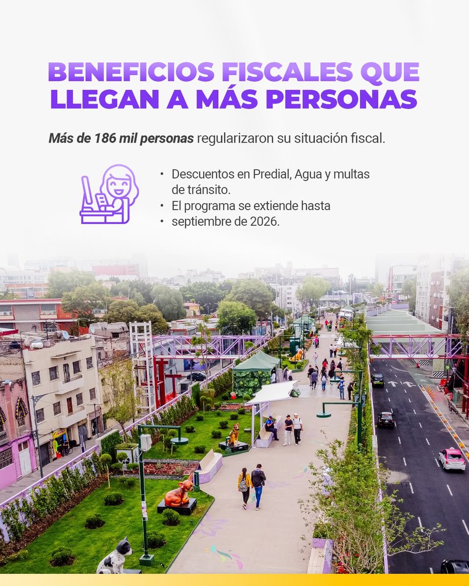 ClaraBrugadaM's tweet photo. Al segundo trimestre de 2026, demostramos que con honestidad, transparencia y manejo responsable de los recursos, la Ciudad de México mantiene finanzas sanas: más inversión pública, mayor recaudación y sin crear nuevos impuestos. https://t.co/r2km2ItOqf