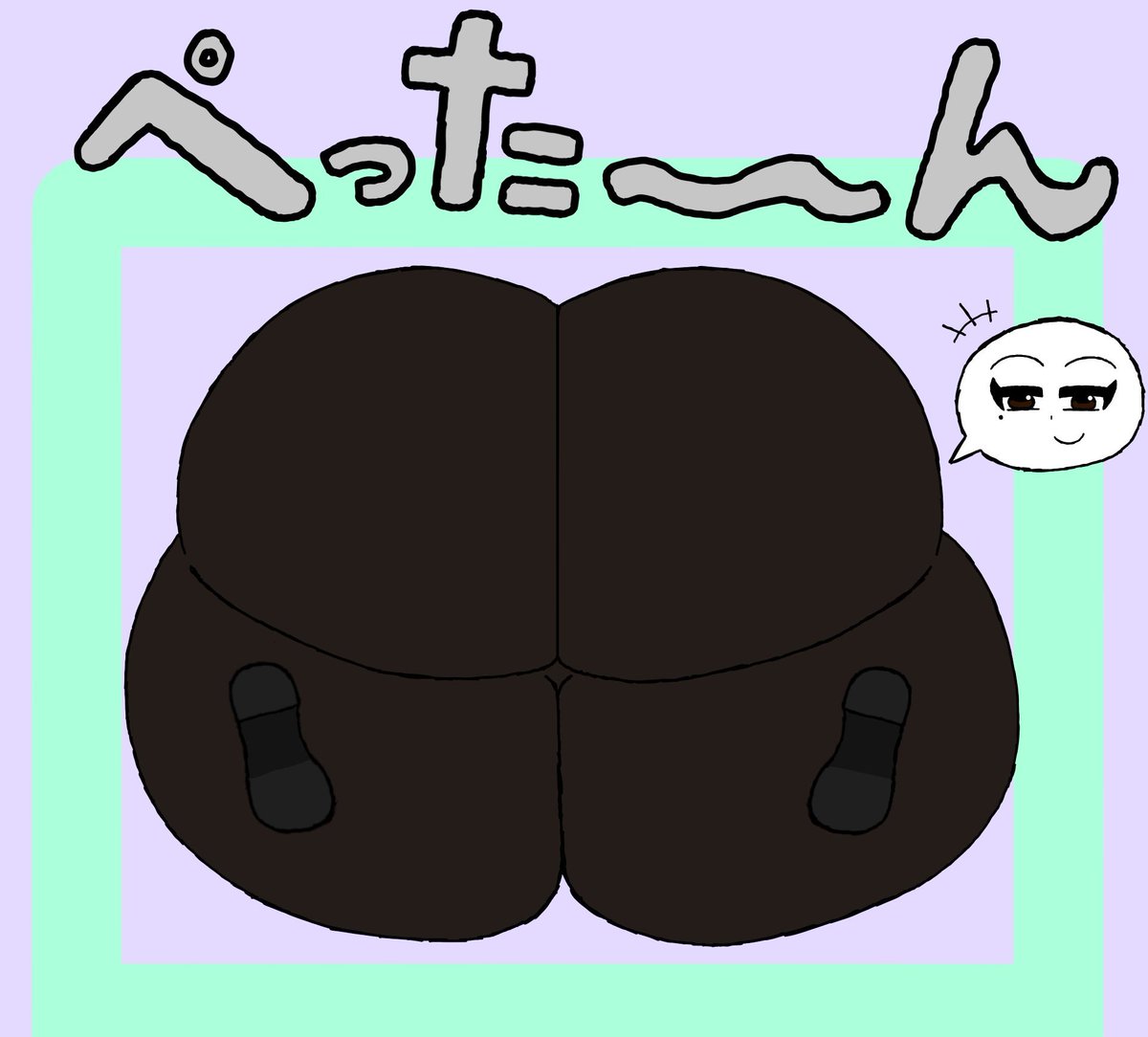 GOT_4946's tweet photo. アートレードでからめるーんさん(@karameruun )のうちの子から凛化さんが楽しく縦平面化されるイラストを描いてみましたー。(もちのロンディで裏面もありますよー) https://t.co/45tfzlIS0Z
