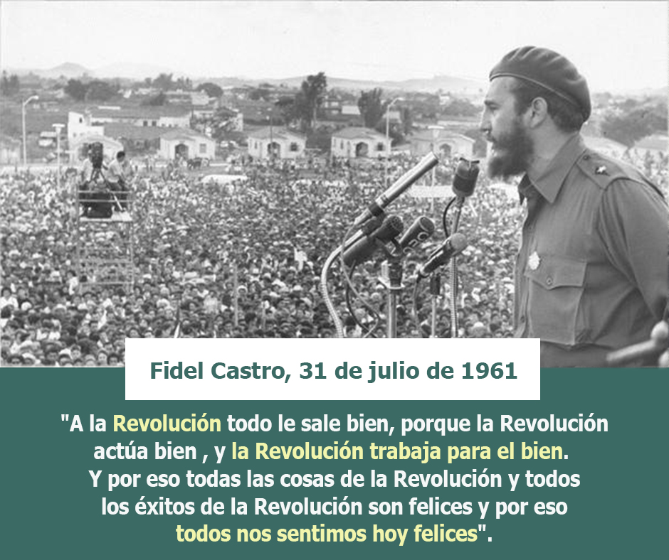 FSoldadodeIdeas's tweet photo. 📅31 de julio de 1961 🎙️#FidelCastro: "A la #Revolución todo le sale bien, porque la Revolución actúa bien , y la Revolución trabaja para el bien."

https://t.co/tmKApfu7bi
#100AñosConFidel #Cuba #SomosContinuidad #RevoluciónCubana https://t.co/1vIzIp0Ztk