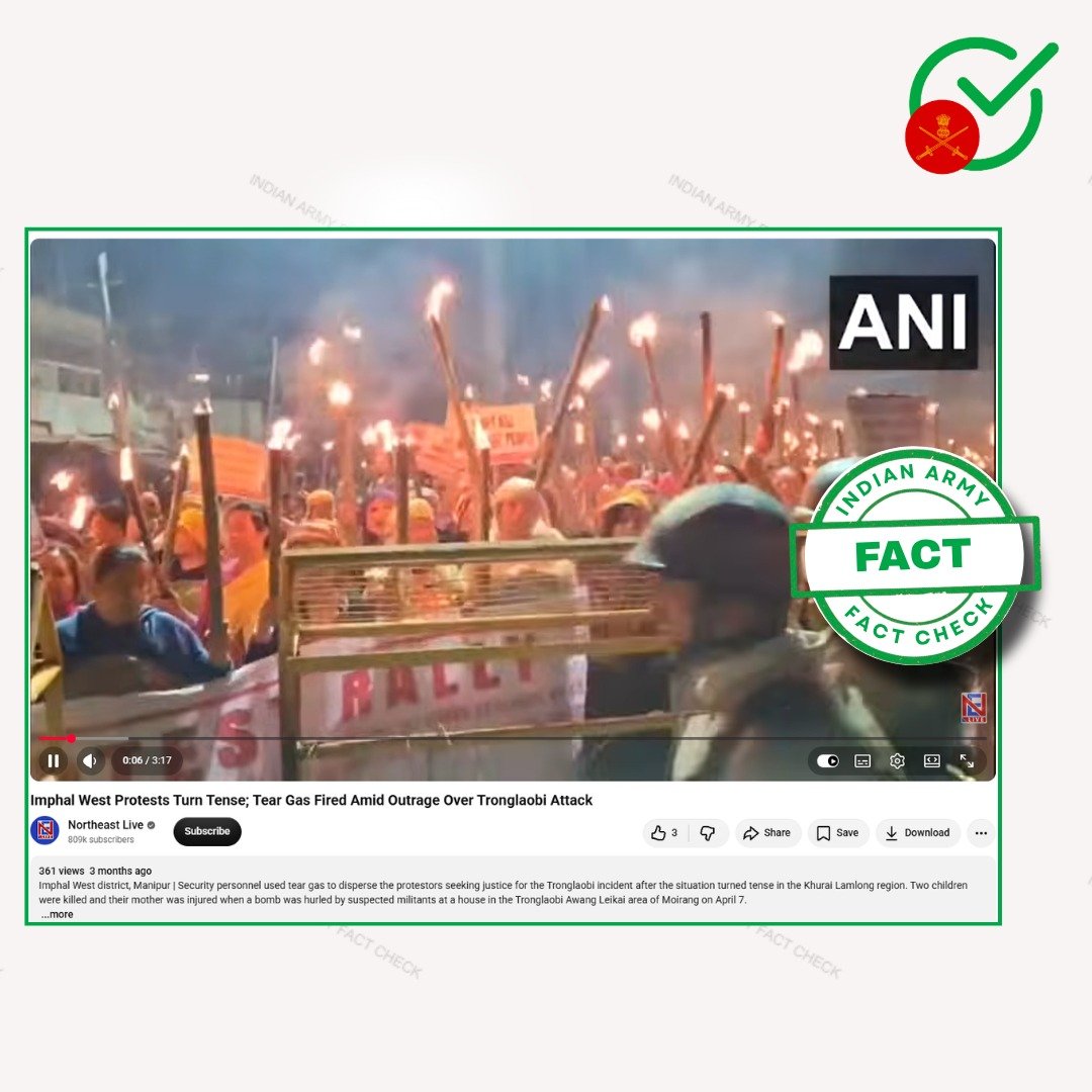 MythbusterXX's tweet photo. 🚨 Filter the Fiction

❌ Pakistani propaganda accounts are circulating an old video falsely claiming that the Indian Army is killing civilians in Manipur.

❌ The claim is completely false. The footage of a local protest in February 2026 is being falsely presented as a recent incident to push a misleading anti-India narrative.

🔗 Original & unedited video:
https://t.co/0cBFTlVy81

🎯 Disinformation Pattern:
Authentic video + False timeline + False attribution + Misleading narrative = A coordinated attempt to spread disinformation and mislead the public.

🎯 @GoI_MeitY - The Pak based accounts spreading this anti-national narrative are @Sarfarosh_1947, @Anushayer, @NoFilterTruth_4 and @ZardSi. 

⚠️ Verify the original context before sharing.

#FactCheck
#Disinformation
#CognitiveCitizen
@adgpi
@easterncomd
@Spearcorps
@official_dgar
@PIBFactCheck