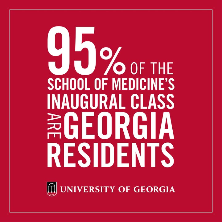 universityofga's tweet photo. Yesterday, our inaugural class arrived for Orientation at the new @UGAMedicine! 🩺 

Today, they are off on a statewide bus tour where students will meet with hospital leaders, physicians, and community partners, engaging directly in the communities they'll one day serve. These 64 students reflect the School of Medicine's mission to strengthen Georgia's physician workforce, with 95% of students being Georgia residents. We're wishing them a wonderful start to their medical school journey. Go Dawgs!

🔗: https://t.co/115ZncGLMy