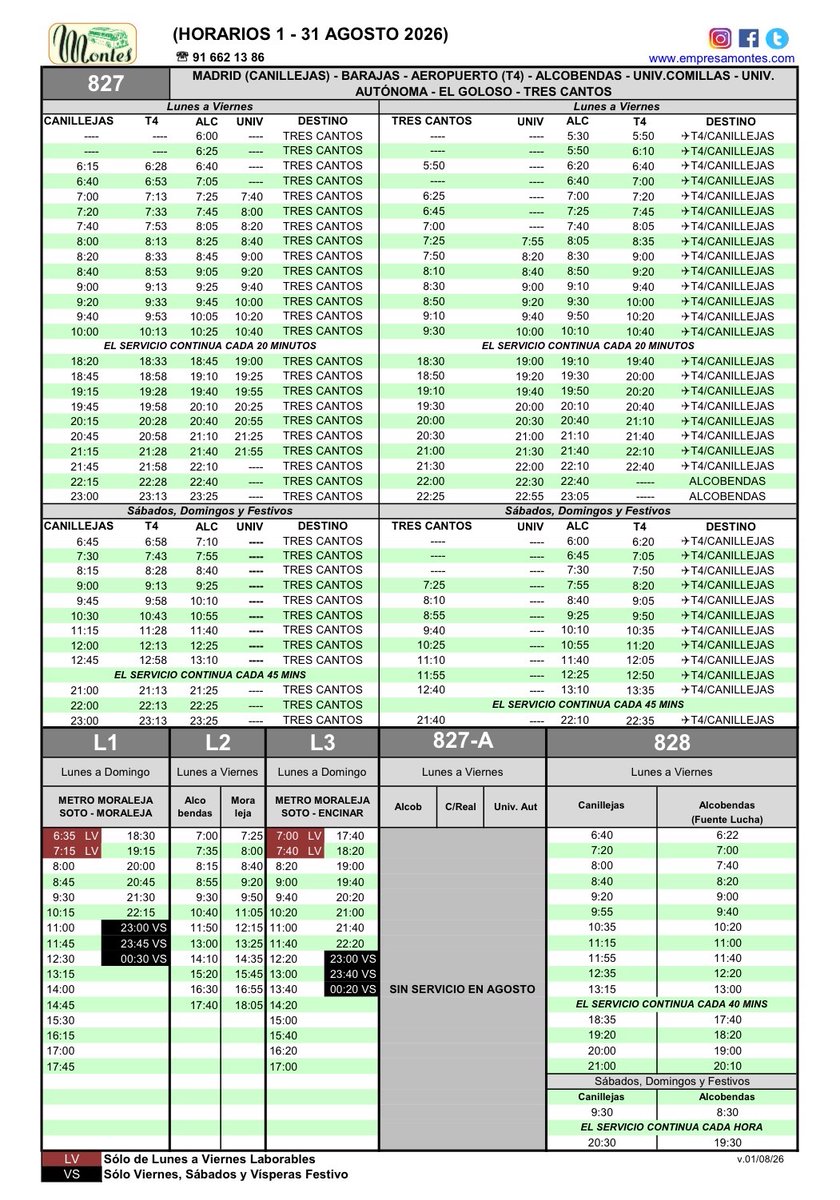 EmpresaMontes's tweet photo. Horarios Agosto 2026 🏖️☀️🏝️

☎️ 91-662-13-86 https://t.co/4FOskKvCEj