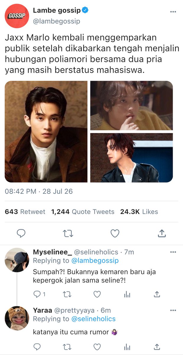 unalee90's tweet photo. Markhyuck short au

— Complicated.

Awalnya Harken berniat untuk merebut kembali selingkuhan kekasihnya, tapi ia justru terjebak dalam hubungan rumit Marlo dan Hezra

©️ unalee90 https://t.co/e7QRnt99vm