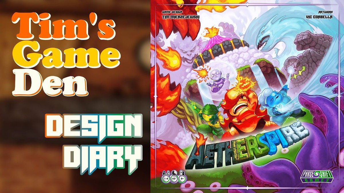 PhaseShiftGames's tweet photo. Tim made a great designer diary for #Aetherspire, walking through the entire history of how this cooperative 3D tower builder came to life!

https://t.co/QUK3Nu6zWA 

#boardgames #gencon2026 #gencon #tabletopgames https://t.co/NRUTZbyac5
