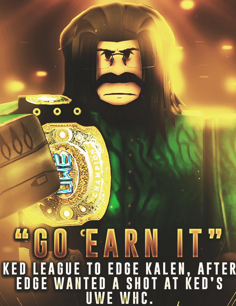UWEONROBLOX's tweet photo. 👑 “GO EARN IT.” 👑
Those were the words from UWE World Heavyweight Champion @RWGodKL after @Edge_KaIen demanded a shot at the richest prize in UWE.
Has The GOD made his message CLEAR? 💥
#UWE2026 https://t.co/52tJNhcJgV