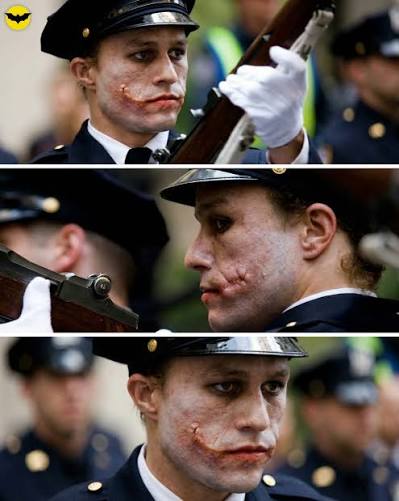 ChilavieK's tweet photo. @Andr3jH There was a double dose of that in the movie.

The Joker went undercover to blend in as just another cop.: https://t.co/l0tnyLKhM6