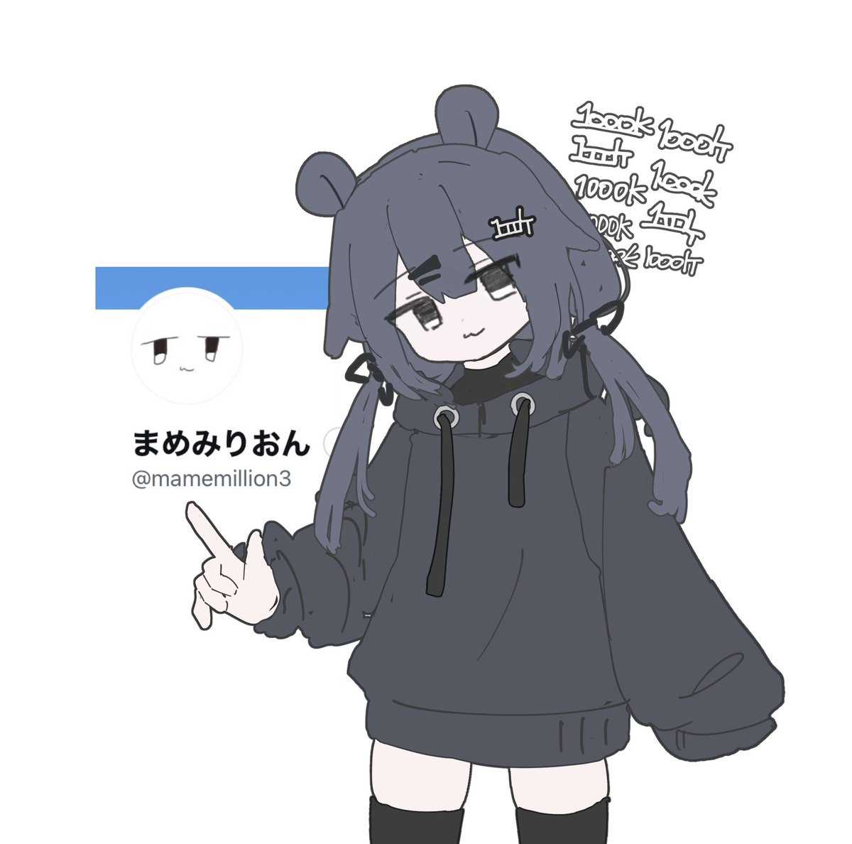 mamemillion3's tweet photo. まめみりおんちゃん擬人化 https://t.co/oqxk8XGoOm
