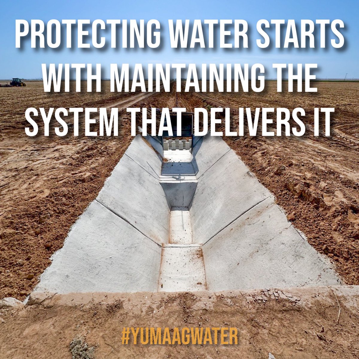 YumaAgWater's tweet photo. The best water conservation is often the work you never see.

Maintaining irrigation infrastructure is a vital part of season preparations, helping ensure water moves efficiently from the canal to the field. #yumaagwater💧 https://t.co/yeTtMlal38