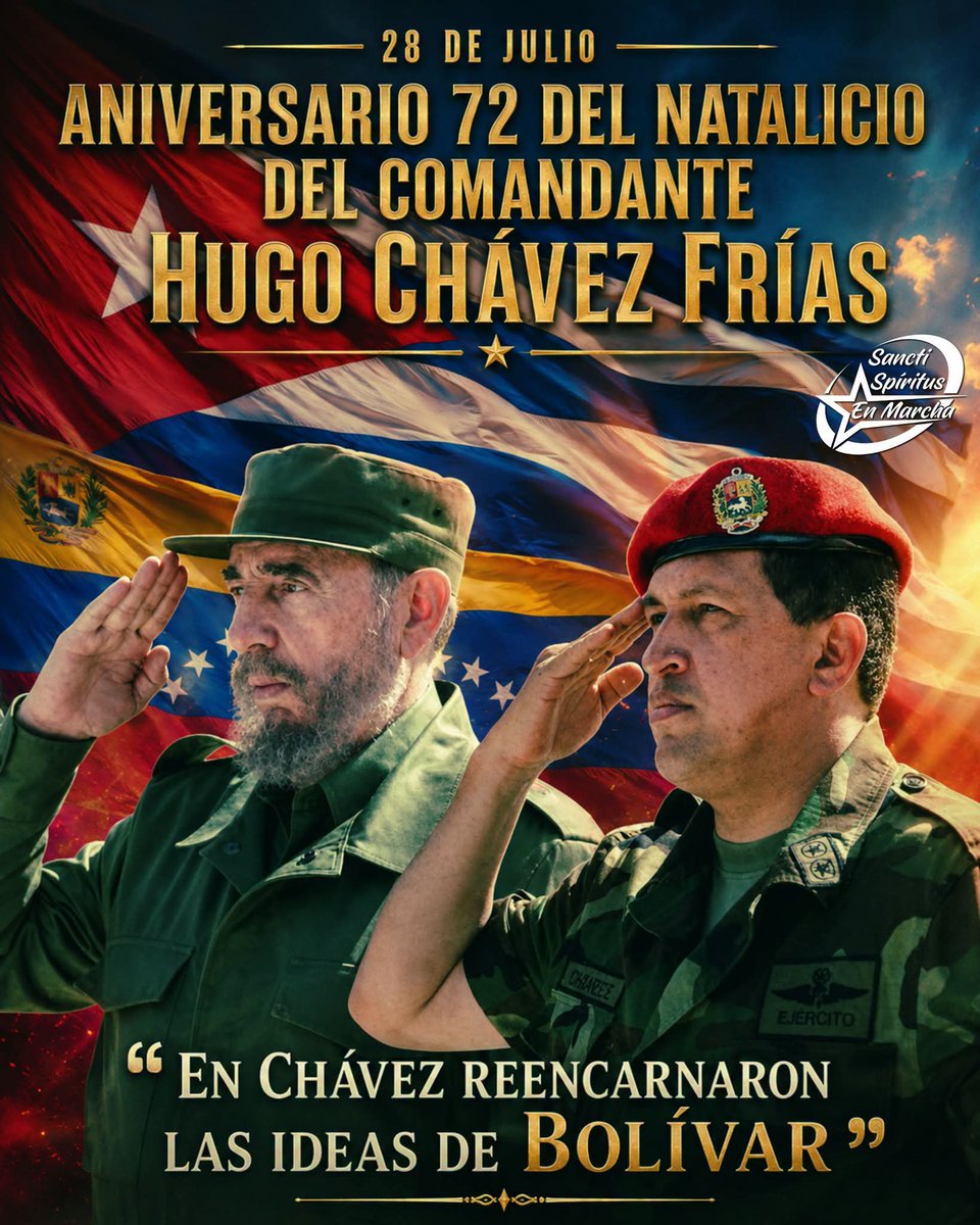 Alexand85876524's tweet photo. Inspiración eterna de soberanía, justicia social y amor al pueblo, todo el respeto al Comandante Hugo Chávez Frías, defensor incansable de los pueblos,su legado de lucha y dignidad sobre la Patria Grande, el mundo siempre lo recordará #JesúsMenéndez #ChaveVive #CubaPorSiempre https://t.co/je1Yk3IMrZ