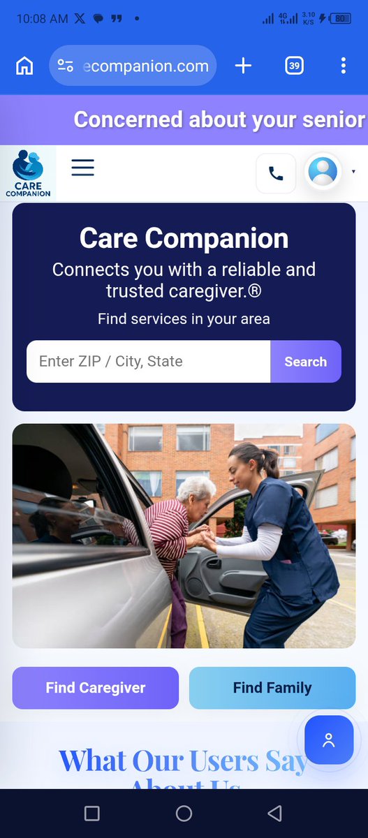 Charles47674402's tweet photo. I have built a platform "Care Companion" to help make finding care support easier.

Many of us have elderly parents, relatives, or loved ones who need care and companionship. Unfortunately, busy work schedules and daily responsibilities often make it difficult to be there as much as we'd like.

That's why I created Care Companion—a platform that helps families connect with caregivers, and caregivers connect with families, making it easier to find the right support when it's needed.

✅ Register as a Family looking for a caregiver.
✅ Register as a Caregiver looking for opportunities.
✅ Free to join.

If you know someone who could benefit from this, please share it with your family and friends. Your share could help someone find the care they need.

🌐 Visit: https://t.co/PLG19UYTqy

#CareCompanion #HealthTech #Caregiving #DigitalHealth #BuildInPublic