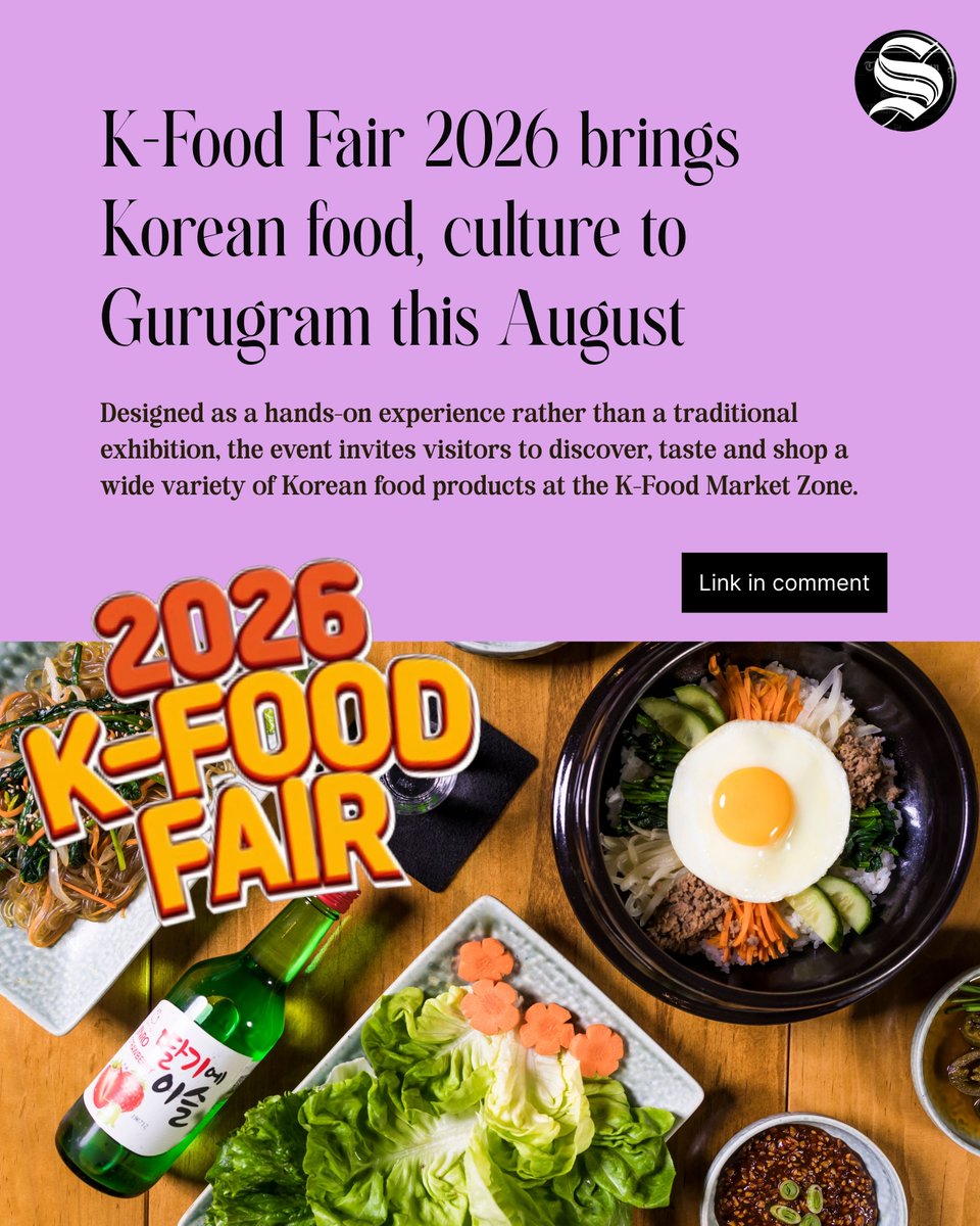 TheStatesmanLtd's tweet photo. Amid Korean food’s growing popularity in India, the two-day K-Food Fair 2026 is being organised at Gurugram’s Ambience Mall, providing an opportunity to the fans of Korean cuisine, culture and entertainment to experience it all in one place.

#KFoodFair2026 #KCulture #TheStatesman

[K-Food Fair, Korean Food, Gurugram, K-Culture, Ambience Mall]
