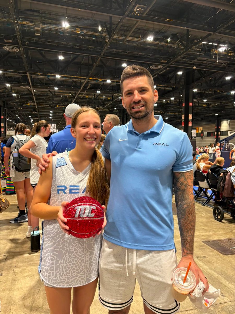 REALbasketball_'s tweet photo. One of the grittiest performances you’ll see: 
2028 Quyncee Gray from Evart - rolled her ankle in the first half of the championship, down by 10, tightened up her shoe and took over the game. 

Started the game with 6 players, 1 fouled out, Q led w 18 pts &amp; willed us to victory https://t.co/ad6DgB217e
