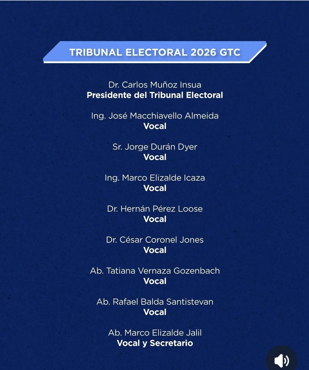 egraetzer's tweet photo. ELECCIONES EN EL GUAYAQUIL TENIS CLUB (GTC):

Yo, Eberhard Karl Graetzer SOCIO PROTECTOR del Guayaquil Tenis Club, expreso mi total y público respaldo al Tribunal Electoral, a su presidente, Dr. Carlos Muñoz Insúa, y a todos sus distinguidos integrantes, en el próximo proceso electoral del 16 de agosto 2016, cuya realización fue dispuesta por jueces y que se desarrollará bajo protesta formal del Tribunal Electoral.

Tambien, manifiesto mi respaldo a la Lista 2, encabezada por Juan Trujillo como candidato a presidente y Lissa Macchiavello como candidata a vicepresidenta, por sus incustionables meritos, e invito muy respetuosamente, a todos los socios del GTC a respaldarlos con su voto.

Confío que las elecciones sean realizadas con cordialidad y respeto, y una vez concluido el proceso electoral, el Guayaquil Tenis Club fortalezca su institucionalidad y que esta situación excepcional no vuelva a repetirse jamás, preservando siempre el espíritu de amistad, respeto al estatuto, a la libertad de expresión y unidad que ha caracterizado siempre a nuestra institución.