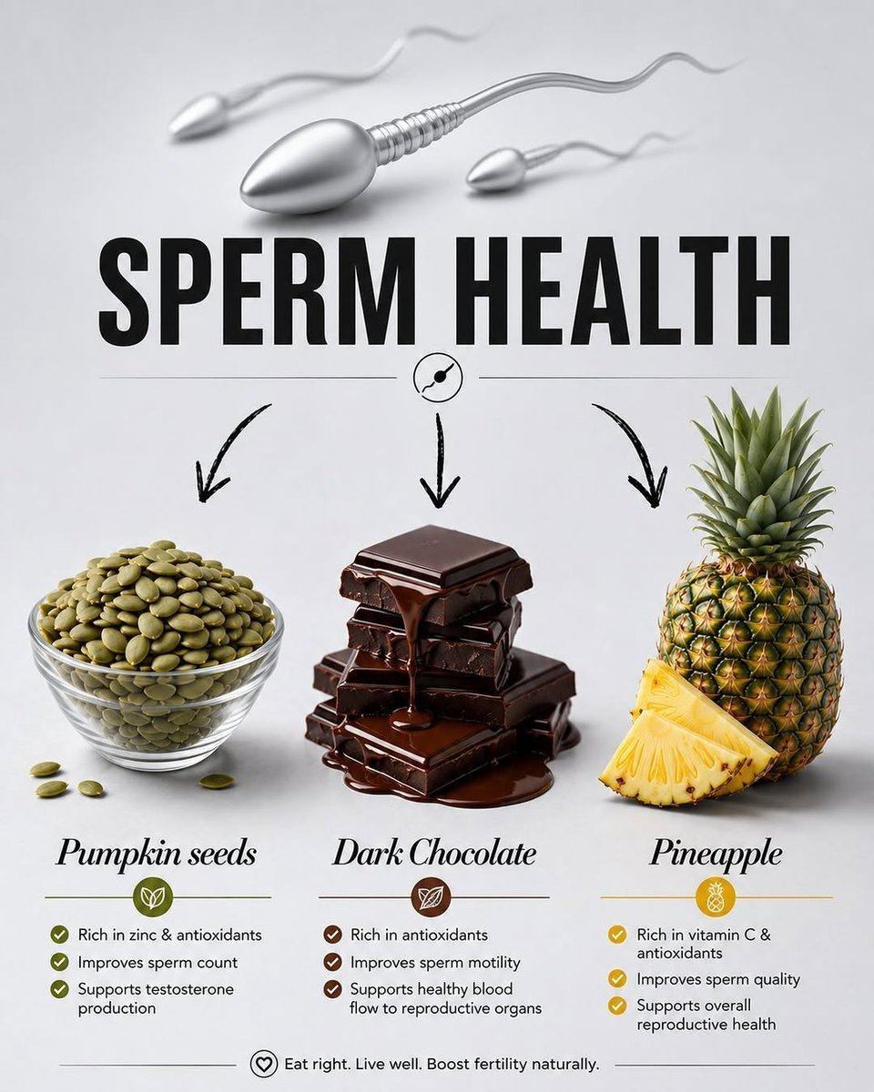 mr_kayros's tweet photo. Food that supports Sperm health! https://t.co/shCBROaLJI
