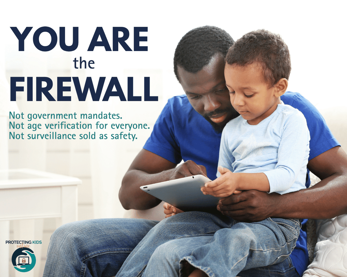 PKOproject's tweet photo. Child safety bills that require age verification for every American aren’t protecting kids.

They’re building the infrastructure for Digital ID and calling it safety.

Parents don’t need more government databases. 

We need the freedom and tools to protect our own children.

➡️You are the firewall.
🚫Not the state. 
🚫Not Big Tech.

Join the parent voice → https://t.co/zf4Mp5aUkI