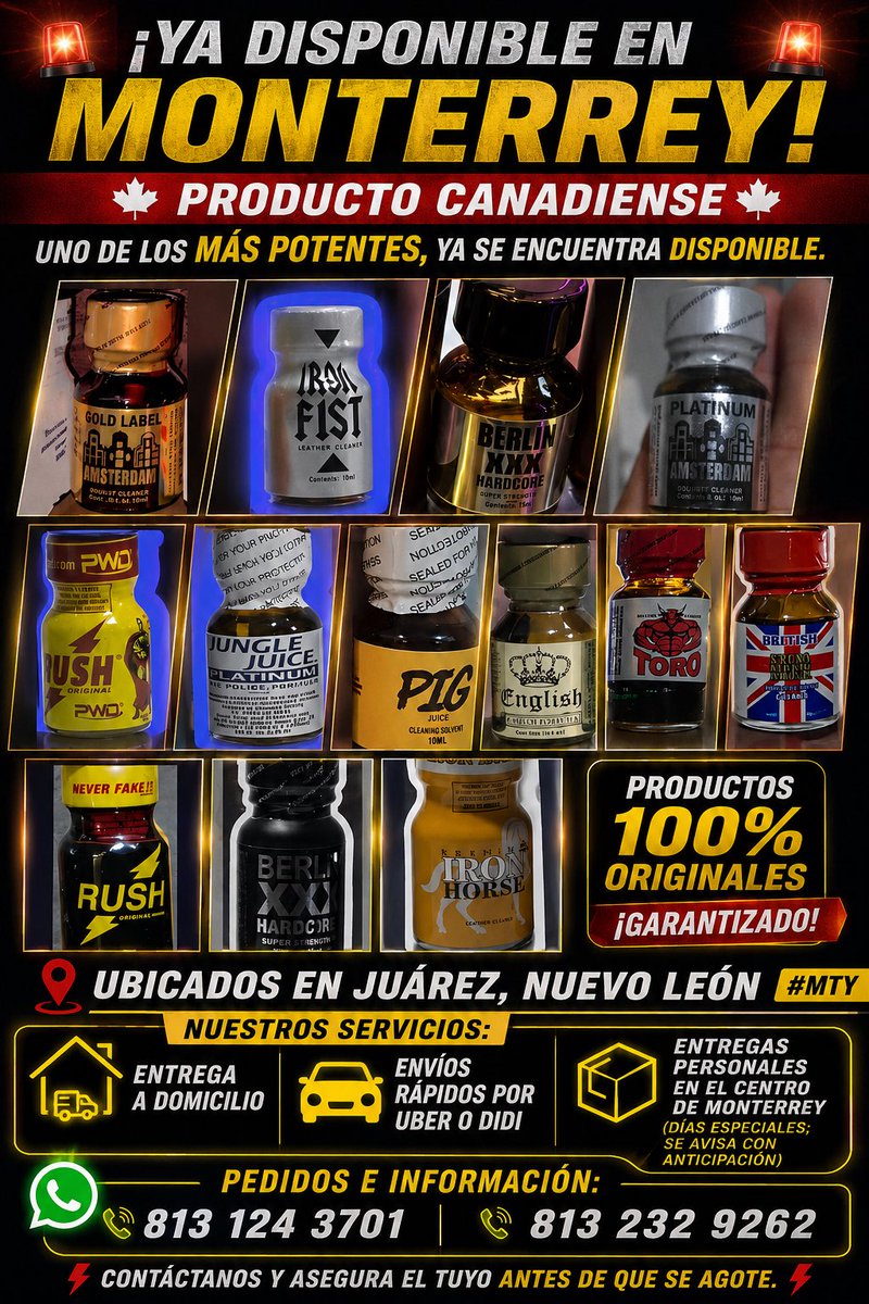 PoppersMexi's tweet photo. 🔞 #POPPERS – CONTÁCTANOS YA
📦 Envíos por paquetería seguros y confiables
🌈 Atención César
📲 WhatsApp: 5581950951
✅ Las mejores marcas 💯 originales
🚫 ¡No te dejes engañar!
💬 Más de 25,000 clientes satisfechos en todo México📍🇲🇽 | ✈️ Rápido, discreto 
#POPPERS #Gay #Sexo 🔥 https://t.co/IICaZgAF8t