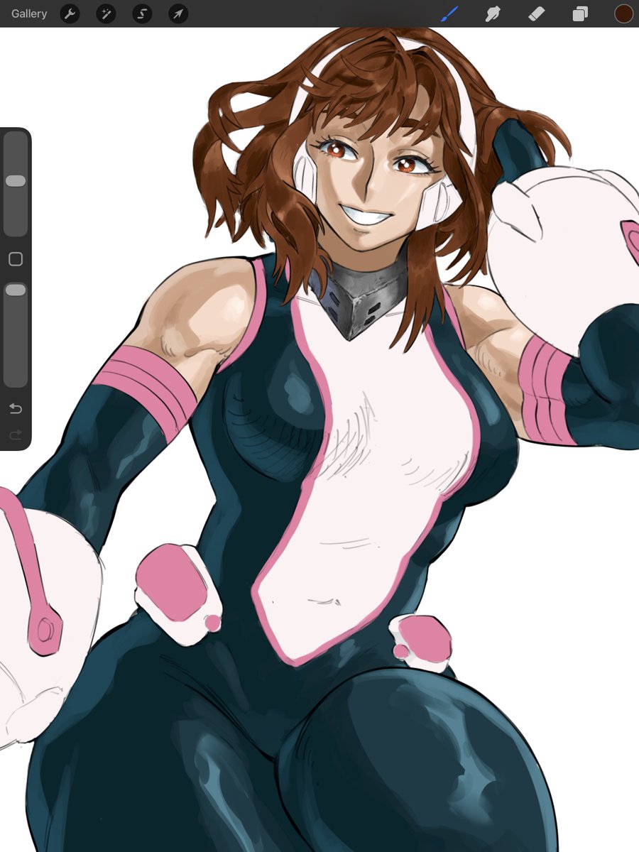 KIN_MACHINA's tweet photo. OCHAKO URARAKA WIP https://t.co/H1XRKaU0By
