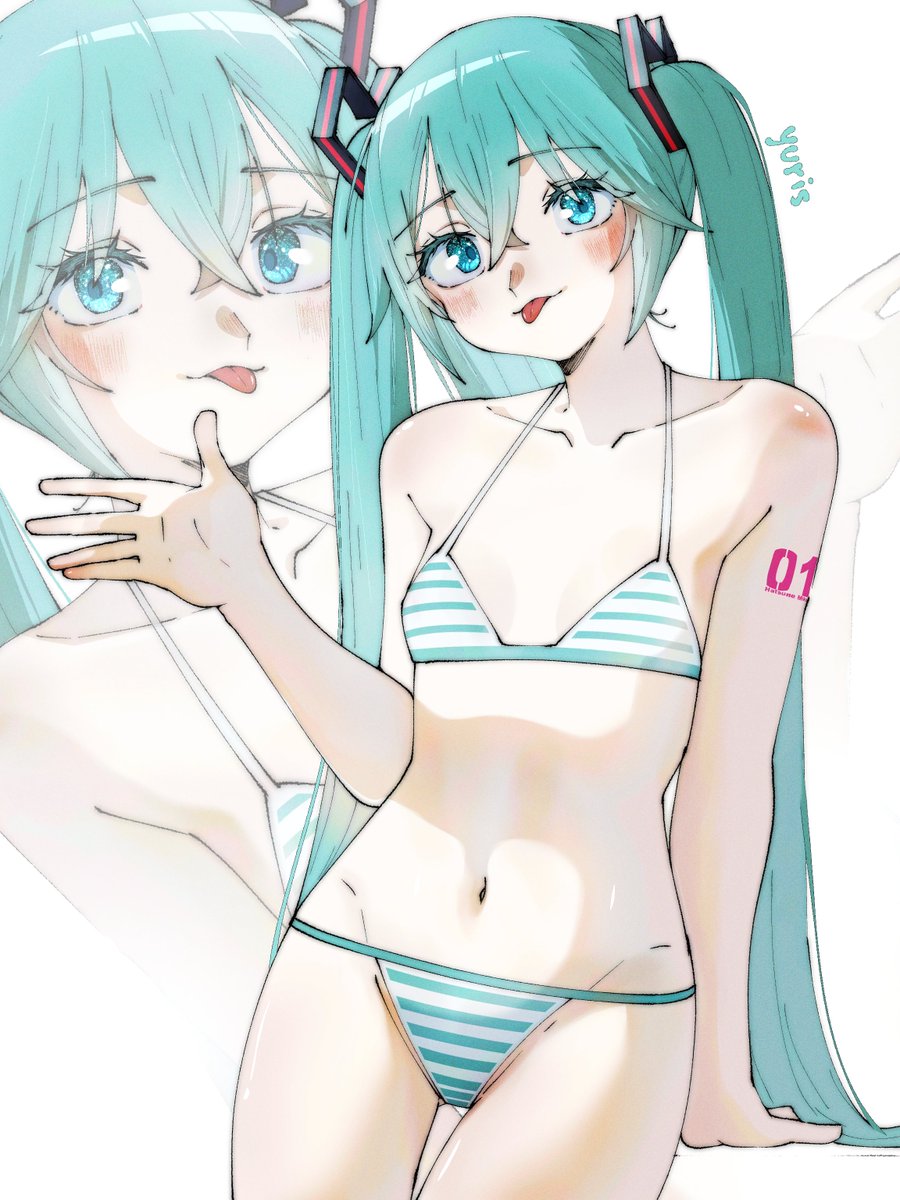YuriseArt's tweet photo. Miku in a swimsuit!
#初音ミク #rkgk #HatsuneMiku https://t.co/3exxGW5ZtT