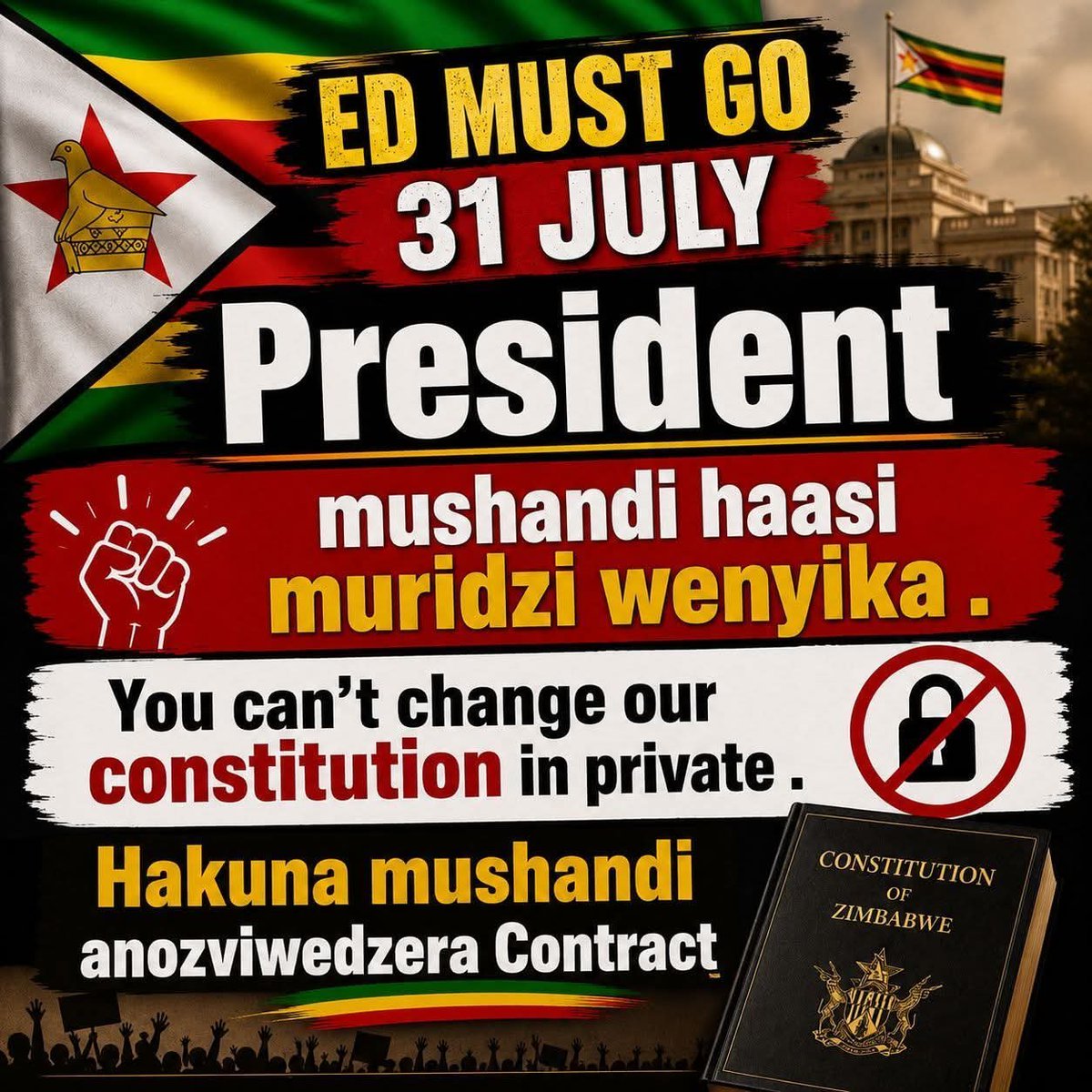 Youbethe's tweet photo. @CrimeWatchZW With this kind of rubbish, we might need trenches sooner that expected.

#31july 

Zanu must leave. https://t.co/ELBmFv9cRF
