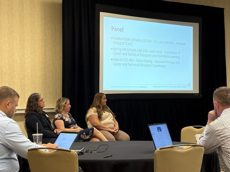 swplains's tweet photo. Hearing from Liberal USD 480 @USD480 Assistant Principal Tasha Ebeling at the KSDE Great Ideas Conference #ksdehq in the Youth Teacher Apprenticeship Program session. https://t.co/luXyuseRUb