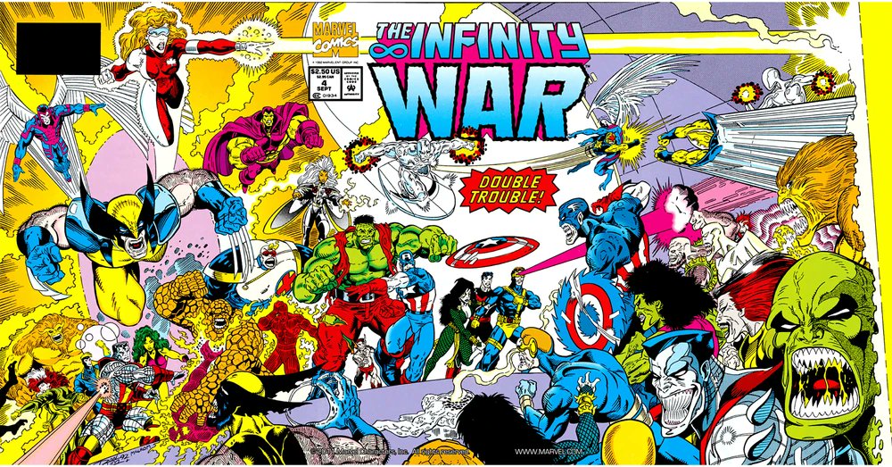 AustinGorton's tweet photo. 207 - Infinity War #4 - 7/28/1992
The shelf life on the Infinity War doppelgangers turned out to be surprisingly long.
Cover by Ron Lim. Interiors by Jim Starlin & Lim.
#XmenADay #XMen #XFactor40 #InfinityWar #Angel #Havok #StrongGuy #Cyclops https://t.co/U2AqTEV58q