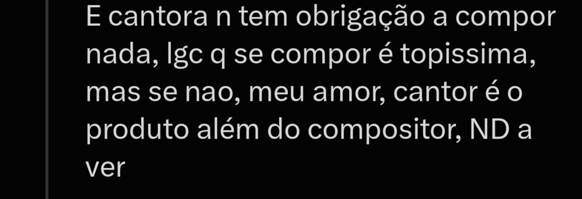starmiiah's tweet photo. @lucaaaas0410 Leu o tweet de olhos fechados amr? Se vc é cantor n precisa ser compositor, ate pq se o compositor quisesse cantar ele n teria vendido a musica
Temos o compositor e o intérprete, arte é mt além de um tweet de algm q n é formado https://t.co/OwlPmRtayB