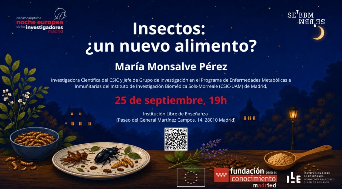 MitoxiLabIIBm's tweet photo. 🎤 El próximo día 25 de septiembre la Dra. María Monsalve dará una charla por la Noche Europea de los Investigadores.
📍Paseo del General Martínez Campos, 14
¡Allí os esperamos! https://t.co/TLOo2Qz8Oc