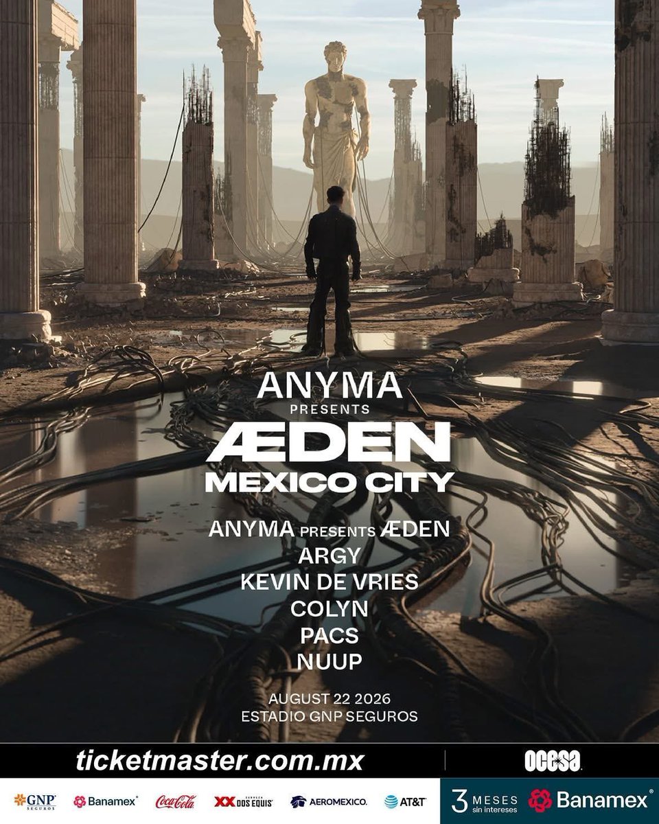 ticketelhamster's tweet photo. 🚨Este es el Lineup completo del show de ANYMA en el Estadio GNP Seguros el próximo 22 de agosto 🪩

¿Ya tienes tus boletos? 🎫: https://t.co/mYAp4CR4UJ

#Anyma #AedenMexicoCity @ocesa_total https://t.co/UCSatoouUn