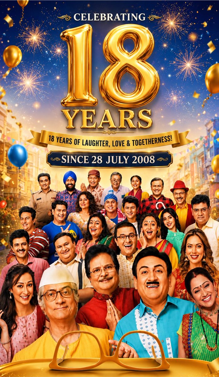 Karankhedekar15's tweet photo. 🤩😍Congratulations 🫶🏻❤️ @TMKOC_NTF For 18 years #tmkoc #18years #tmkocfav #sonysab #kktweets https://t.co/EmXqo4dRID