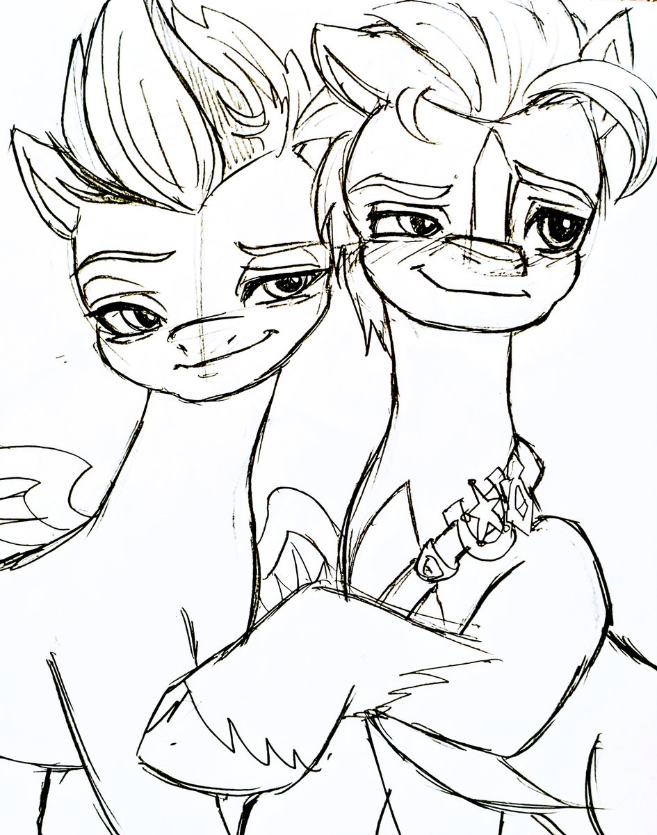 SilverShion28's tweet photo. 満更でもないヒッチ
#イラスト #アナログイラスト #お絵かき #落書き #マイリトルポニー #MyLittlePony #MLP #ジップ #ZippStorm #Zipp #ヒッチ #HitchTrailblazer #Hitch #stormblazer #zitch #mlpart https://t.co/cPGIeIXwvj